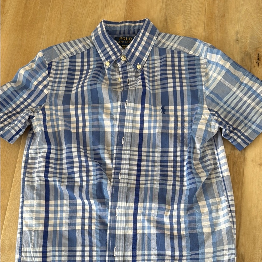 Polo by Ralph Lauren Blue Plaid Boys Shirt. Excellent condition